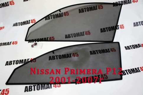 BRENZO  каркасные шторки на магнитах Nissan Primera Примера кузов P12 02-08г передн 2шт станд 10% фото 1