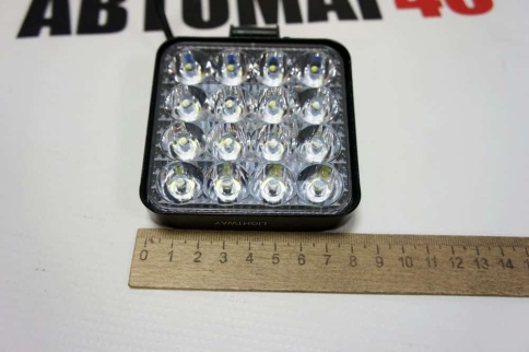 C2R Светодиодная фара мини рабочий свет 16 диодов 48Вт 12В квадрат 1шт гарантия 1 месяц G0001-MINIBS фото 6