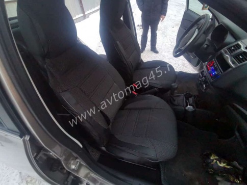 Авточехлы  Лада Granta Гранта до 08.2018г 1/1 2/3 жаккард черный г.Ростов  фото 5