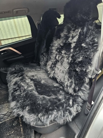 Fentow Накидки  комбинированные черный волк 142x55см комплект на салон 5шт    фото 6