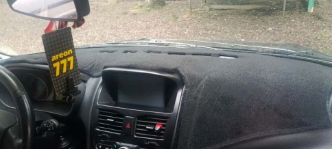 Накидка на панель Lada Kalina Калина 2 2013-2018г с монитором карпет  фото 4