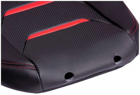 Авточехлы  Toyota RAV4 Тойота Рав4 2006-2012г XA30 экокожа черная с красной вставкой ромб Турин 2    фото 3