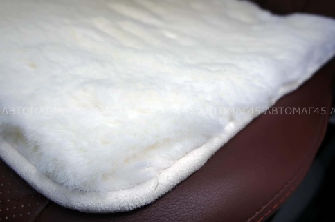 Maximal Накидка  подушка на сиденье короткий ворс белый 50х55см    фото 3