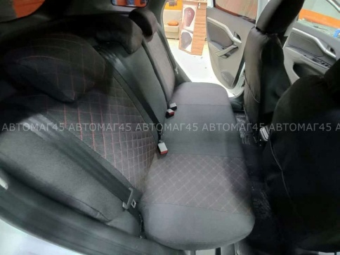 Авточехлы  Lada Vesta Лада Веста седан SW SW Cross жаккард черный с красной ниткой ромб Барс фото 2