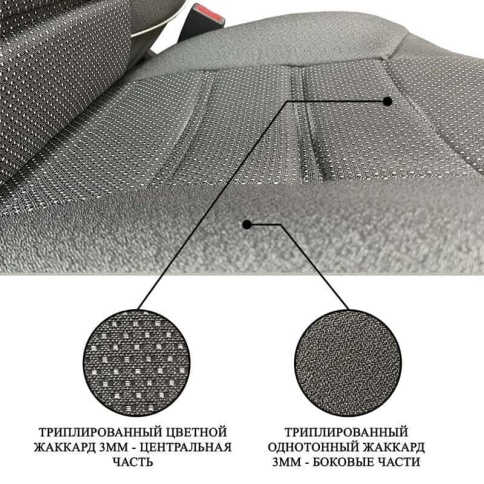 Авточехлы  Toyota RAV4 РАВ4 2000-2006г Chery Tiggo Тигго T11 2005-2013г 1 покол жаккард черный A10 фото 3