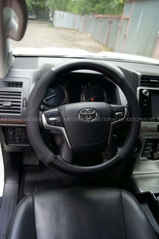 Maximal  оплетка руля экокожа перфорация+карбон черная размер 37-39см SC01BL-BL фото 3