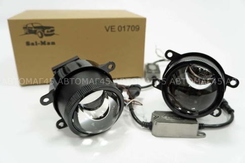 SALMAN  Фары п/туманные 1 линза  Lada Vesta X-Ray и иномар ближн/дальний LED 70W 8000LM 2шт гар 6мес фото 2