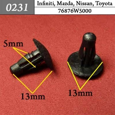 0231 Клипса пистон для Infiniti Mazda Nissan Toyota фото 1