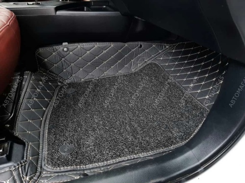 Ковры  5D экокожа Toyota RAV4 XA40 2013-2019г черный комплект с ворсом Maximal АКЦИЯ!   фото 4