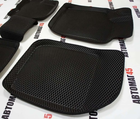BORATEX  коврики в салон 3D EVA  Largus Logan 04-16г Sandero/Stepway Duster 10-15г черн рис ромб 5шт фото 6