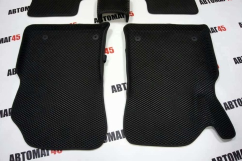 EVA ЭВА 3D коврики в салон Chevrolet Cruze 2008-2015г черный рисунок ромб комплект 5шт    фото 2