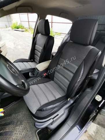 Авточехлы  Renault Megane 3 Рено Меган 3 Renault Fluence Флюенс с 2010г 1/1 жаккард чер-серый Ижевск фото 1