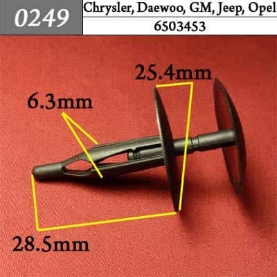 0249 Клипса пистон для Chrysler Daewoo GM Jeep Opel фото 1