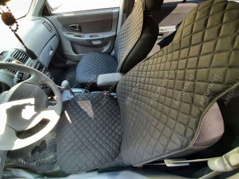 Накидки на сиденье универсальные жаккард черный 5шт    фото 7