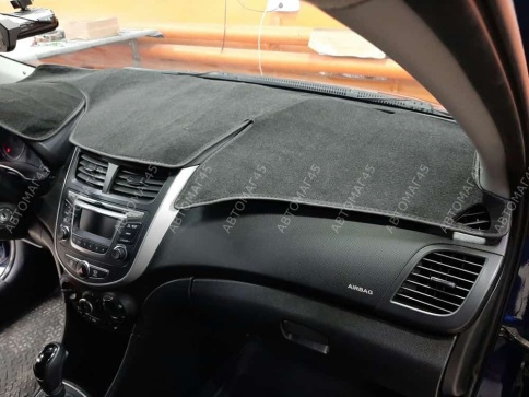 Накидка на панель Hyundai Solaris Хендай Солярис 2011-2017г карпет  АКЦИЯ фото 5