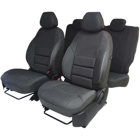 Авточехлы  Toyota Corolla Тойота Королла 2007-2013г кузов 150 экокожа жаккард серый A10 фото 1