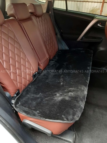 Накидка  задний ряд короткий ворс черный шерсть 40% 1шт    фото 2