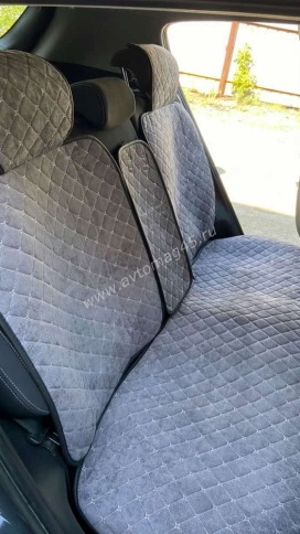 Чехлы  накидки на сиденье вельвет серый комплект 5шт    фото 11