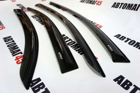 VAD  дефлекторы окон Volkswagen Polo Поло Лифтбэк 2020-2022г Skoda Rapid Рапид 2012-2023г компл 4шт фото 2