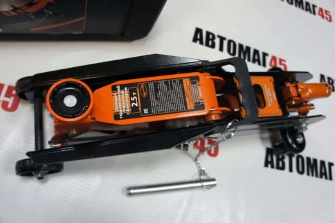 Автодело  домкрат 2,5т гидравлический подкатной с фиксатором кейс высота 140-380мм    фото 4