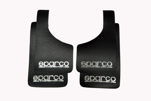 Azard Sparco  брызговики универсальные спортивные пластиковые 40х23 см малые черные 4шт    фото 3