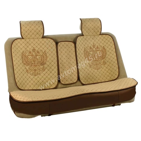 Чехлы  накидки на сиденье серия G лен бежевый бежевая нитка комплект 5 шт фото 6