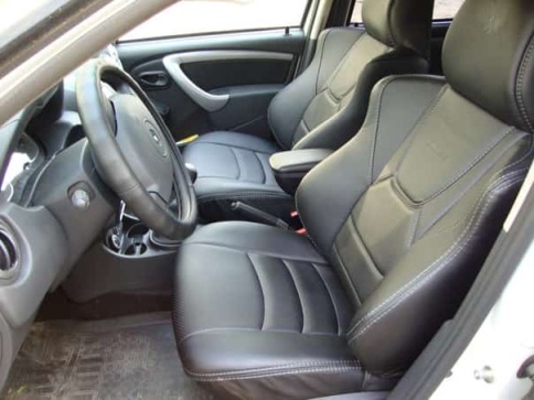 Динас  чехлы универсальные ПИЛОТ PILOT экокожа черный черный комплект    фото 2