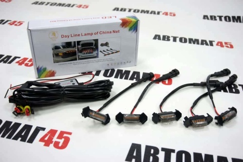 Дневные ходовые на решетку радиатора F2-5 5шт 12/24v    фото 7