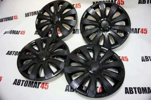 Star  Колпаки R14 черный Карат комплект    фото 3