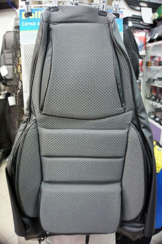 Авточехлы  ВАЗ 2107 жаккард черно-серый    фото 3