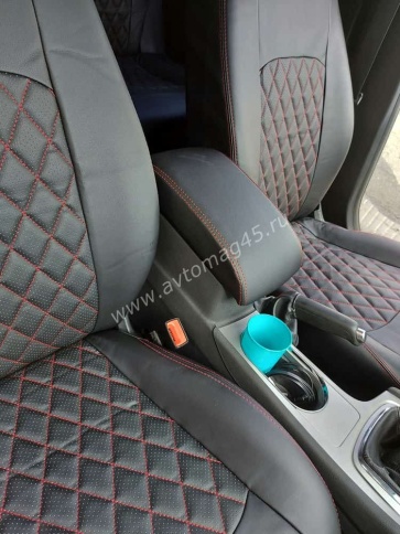 Авточехлы  Ford Mondeo IV Форд Мондео 4 2007-2014г экокожа черная ромб    фото 5