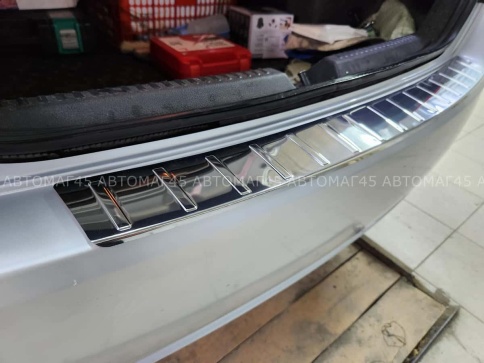 VAD Накладка  на задний бампер Volkswagen Polo Фольцваген Поло седан 2010-2020г нержавейка    фото 4