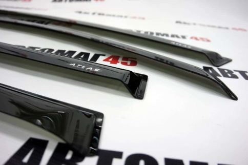 VAD  дефлекторы окон Geely Atlas Джили Атлас 2016-2022г Джили Атлас c 2019-н.в черные 4шт    фото 4