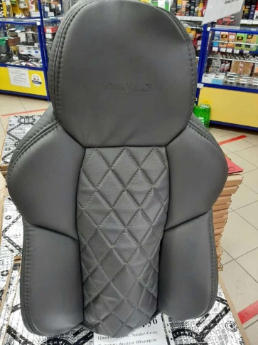 Драйв  чехлы универсальные экокожа Ромбы серый серый комплект    фото 1