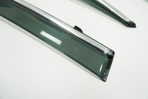 Дефлекторы окон Hyundai Elantra IV HD Хендай Элантра IV HD 2006-2011г с хромом комплект 4шт    фото 2