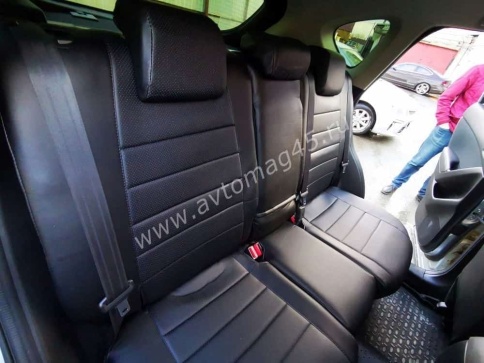 Авточехлы  Mazda CX-5 Мазда СХ-5 низ 1/1 верх 3/3 экокожа черная    фото 10