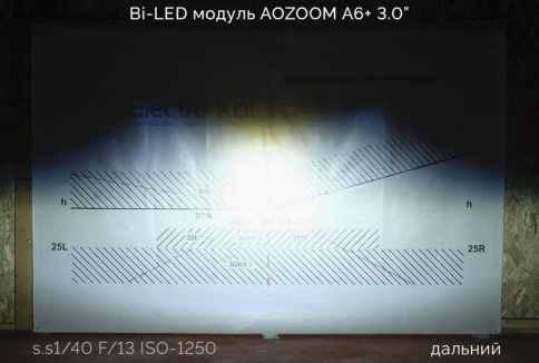 Aozoom  A6+ 2022 светодиодные Би-Led линзы 3.0" 12V 35W 5500K 4200Lm 2чипа 3рефлектора гарант 12 мес фото 4