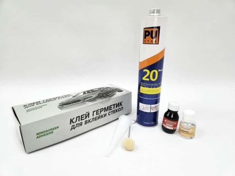 Renz 20  набор для вклейки стекол клей праймер обезжириватель аппликатор АКЦИЯ!    фото 2
