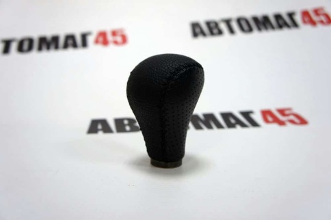 Ручка КПП  универсальная кожа черная 4,5см под кольцо фиксации задней передачи крюк    фото 1