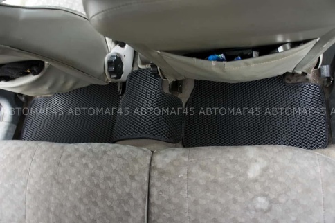 EVA ЭВА  коврики в салон Лада Kalina Granta Datsun On-do Mi-do черные рисунок ромб компл 5шт фото 6