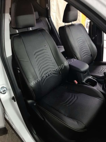 Авточехлы  Toyota RAV4 Тойота Рав4 2012-2019г XA40 экокожа черная Maximal Vip    фото 2