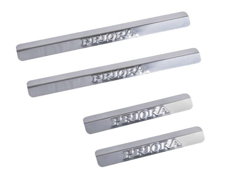 LIDER  Накладки на пороги  Лада Lada Приора Priora 2170 4 шт нержавейка    фото 1