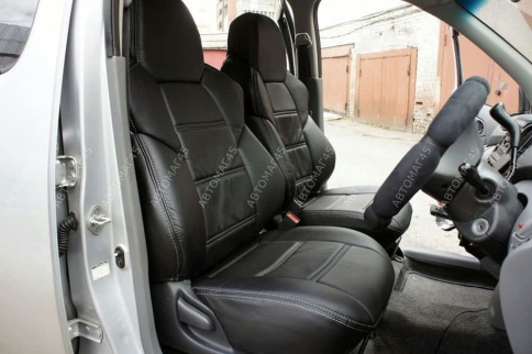 Экстрим  чехлы универсальные экокожа черный черный 2 передних    фото 4