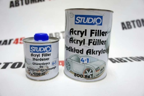 Novol Studio грунт акриловый 0,8+0,2кг серый комплект 4+1   фото 1