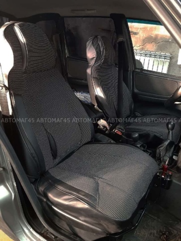 Авточехлы  Нива Шевроле Niva до 2014г жаккард черный    фото 12