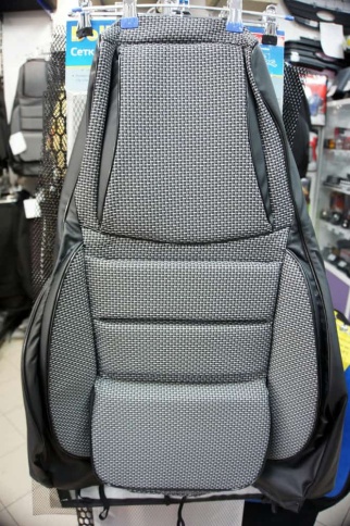 Авточехлы  ВАЗ 2107 жаккард черно-серый    фото 1