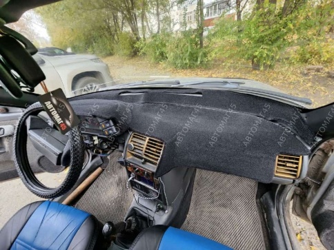 Накидка на панель ВАЗ 2110 старого образца карпет две части фото 6