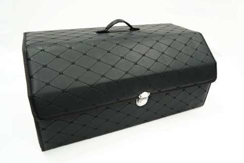 Kingqueen Органайзер  багажника кофр экокожа черный с черной ниткой 65 x 30 x 30см  фото 1