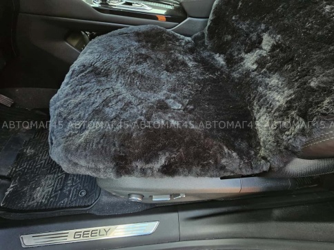 Накидки  короткий ворс мутон черный с боками 140х55см 1сорт 2шт АКЦИЯ!   фото 3