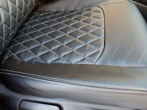 Авточехлы  Honda CIVIC Хонда Цивик 4D 4х дверная 2005-2011г Экокожа черный ромб    фото 6